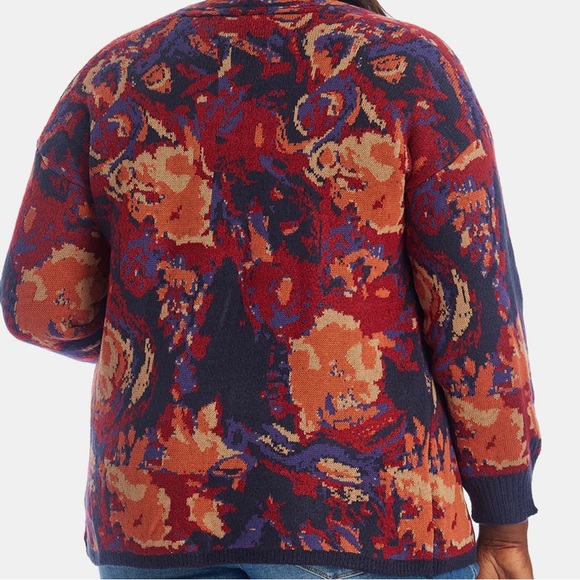 Lord & Taylor | Adyson Parker Jacquard Cardigan Spiced Tea & Roses 🥀 Sz XL - Picture 12 of 12